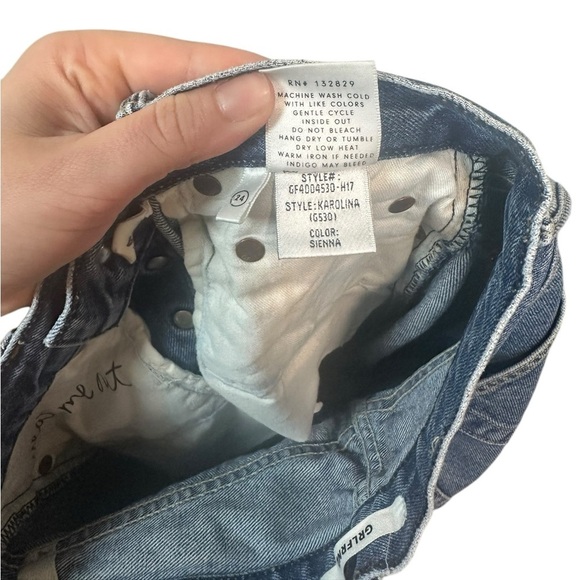 Grlfriend | Karolina Ankle Jeans in Sienna | Cropped | Medium Wash | Size 24 - Picture 9 of 9